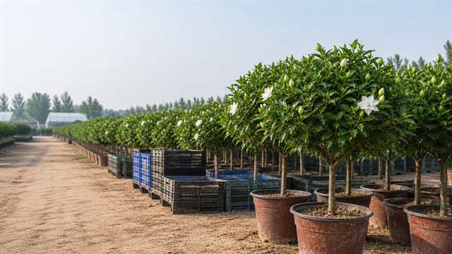 花农自营栀子花基地成批货源和出货准备配图